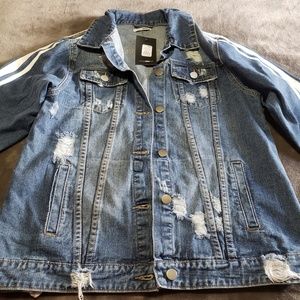 Fashionnova denim blue combo Jacket